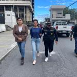 A Marcela Blanco se le señala por los supuestos delitos de usurpación agravada en forma continuada, depredación de bienes culturales en forma continuada, sedición en forma continuada y asociación ilícita. (Foto La Hora: María José Bonilla)