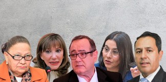 En la foto, Shirley, Giammattei, Porras y Valdés, y Cruz.