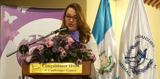 Jueza Marjorie Azpurú en una actividad del Organismo Judicial (OJ).