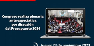 Plenaria para la discusión del Presupuesto 2024.