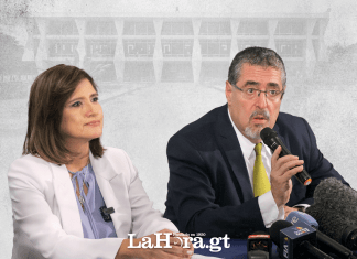 En la foto, el binomio presidencial electo, Bernardo Arévalo y Karin Herrera.