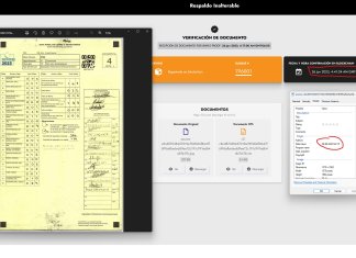 Acta electoral digitalizada que fue cargada al sistema del TREP, con datos de su creación, entre otros.