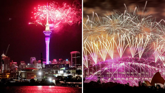 Nueva Zelanda y Australia reciben el Año Nuevo 2024.