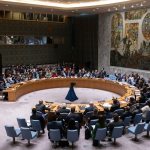 Representantes de los países miembros del Consejo de Seguridad de la ONU durante una votación en la sede de la organización, el viernes 22 de diciembre de 2023. Foto La Hora / AP