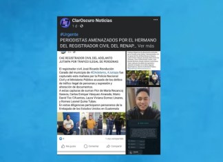 En la página de Facebook del medio (ClarOscuroNews), los periodistas