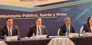 Conferencia de prensa del Ministerio Público, realizada el viernes 8 de diciembre. Foto La Hora/Diego España