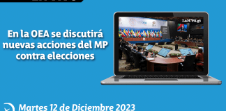 En la OEA se discutirá nuevas acciones del MP contra elecciones.