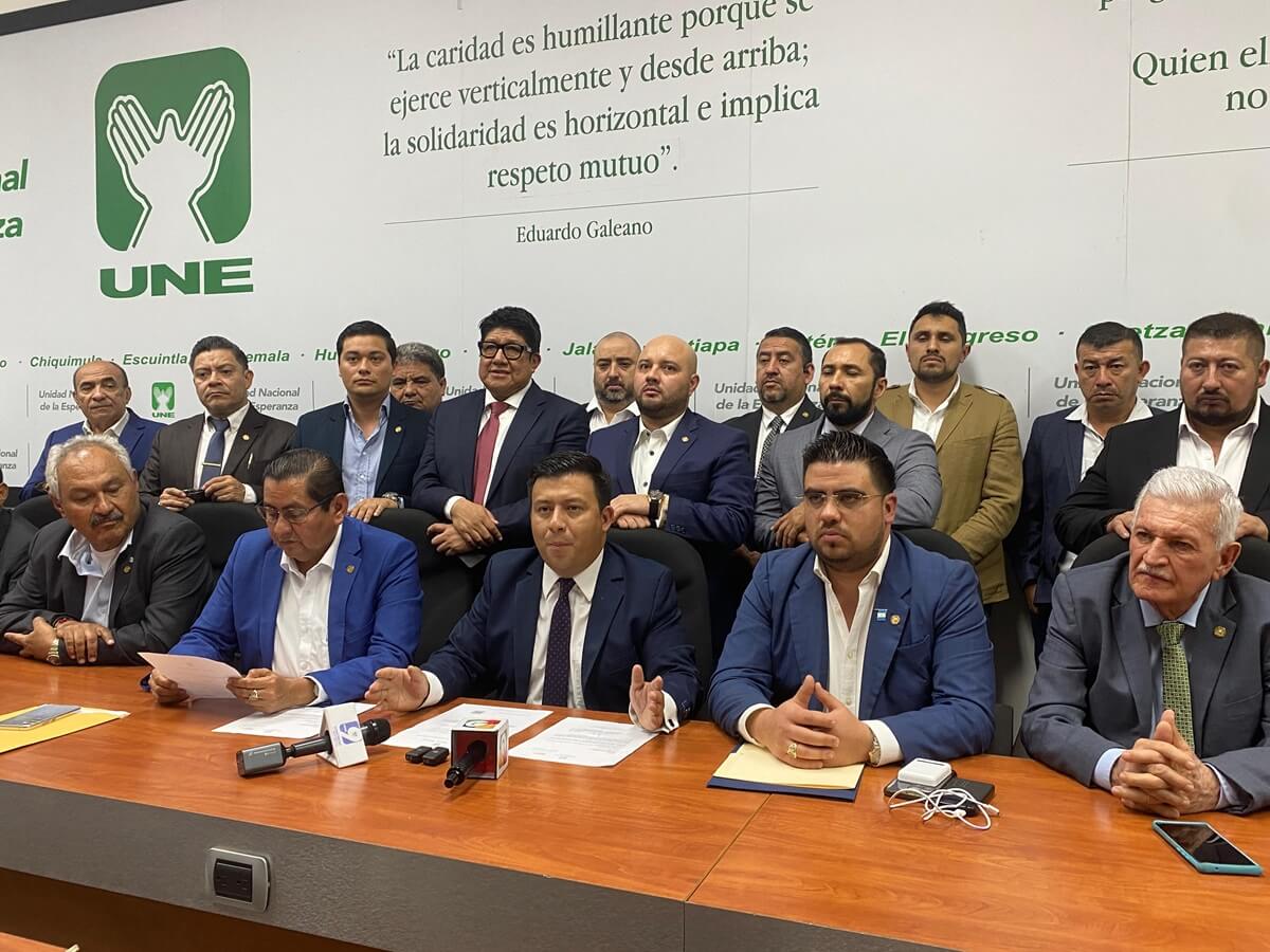 Adim Maldonado en una de las actividades de su expartido, la UNE de Sandra Torres. Foto La Hora / José Orozco 