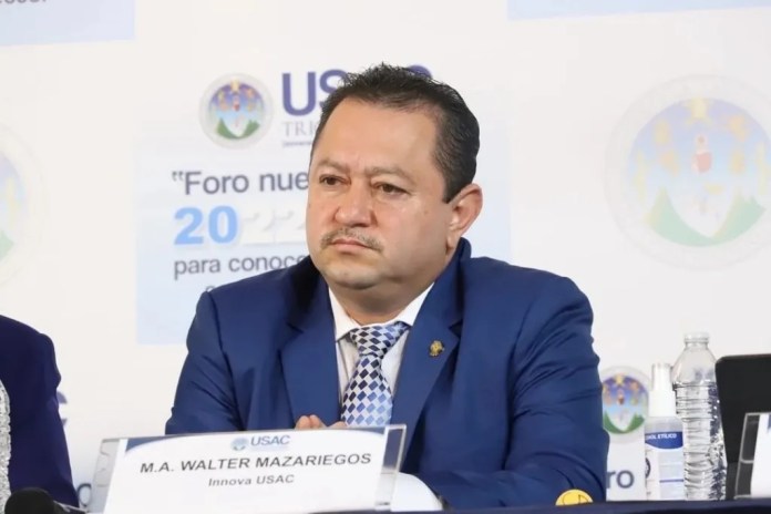 Walter Mazariegos, rector de la Universidadd de San Carlos (Usac). Foto: Soy Usac