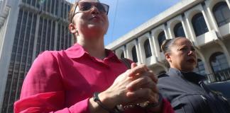 Virginia Laparra fue condenada a cuatro años de prisión conmutables en diciembre de 2022. Foto: María José Bonilla / La Hora.