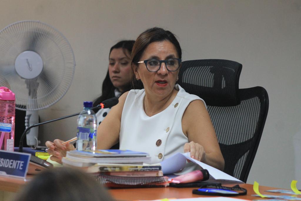 La jueza Ingrid Vanessa Cifuentes Arrivillaga a cargo del juicio. Foto: José Orozco / La Hora.