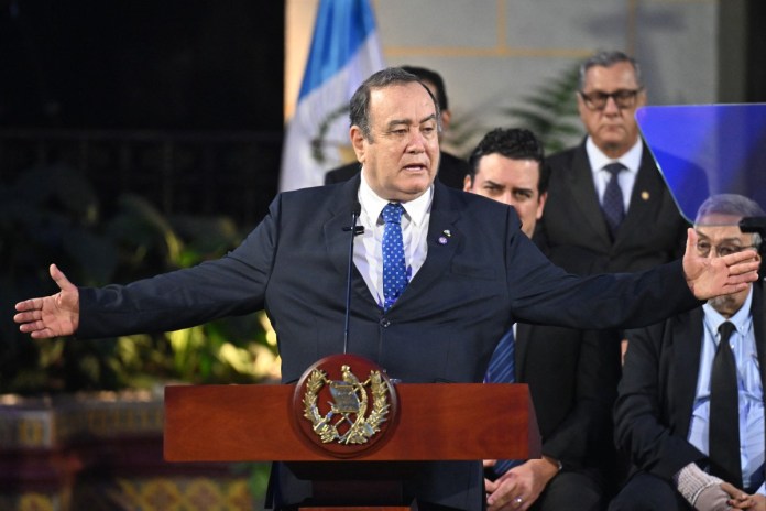 El expresidente Alejandro Giammattei. Foto: AFP/La Hora