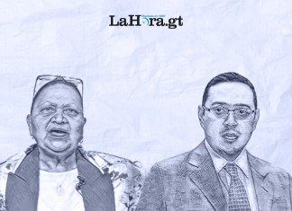La Fiscal General, Consuelo Porras, y el Secretario General del Ministerio Público, Ángel Pineda. Diseño: Roberto Altán/La Hora