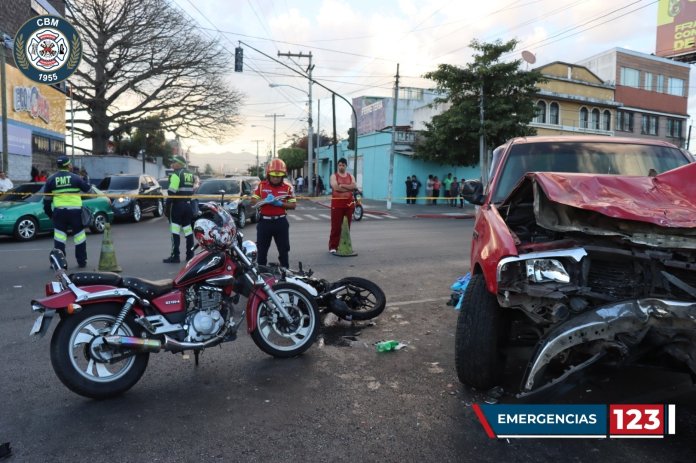 Accidente de moto en la Petapa