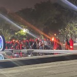 La noche del viernes 26 de enero, un grupo de encapuchados atacó a varias personas en el edificio S2 de la Facultad de Ciencias Jurídicas de la Usac. Foto: Redes sociales/La Hora