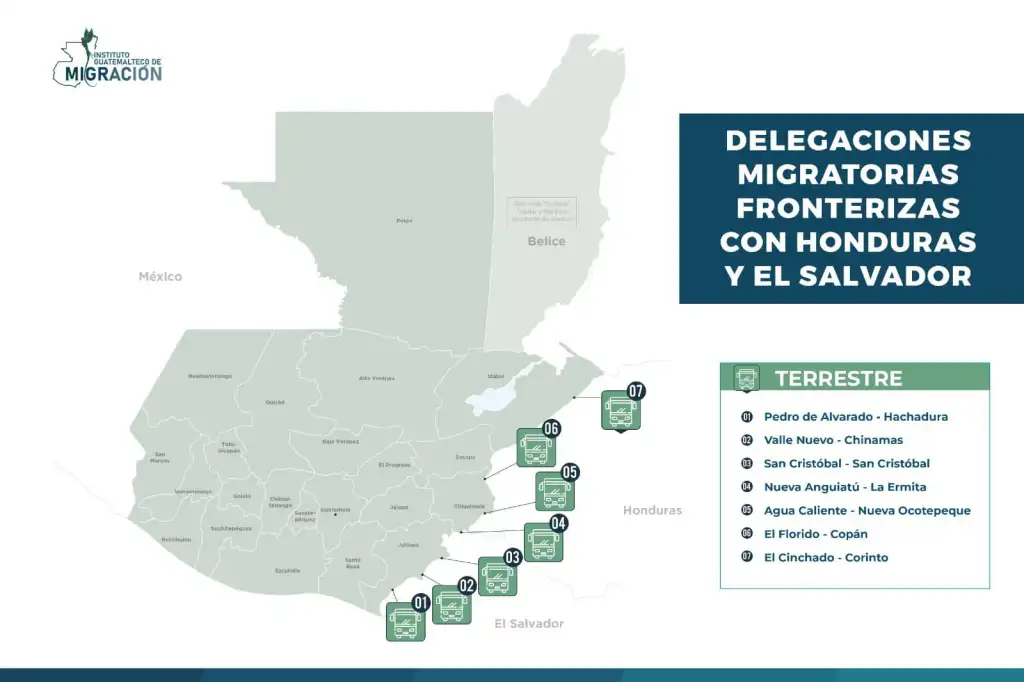 En las fronteras cercanas a Esquipulas las autoridades de Guatemala, El Salvador y Honduras han establecido un plan para vigilar la migración religiosa y la irregular.Esquema: IGM/La Hora