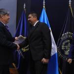 El ministro de Gobernación, Francisco Jiménez, nombró como Director General del Sistema Penitenciario a Sergio Samuel Humberto Vela López y Subdirector a Cristian Misael López Morales. Foto: SC MinGob/La Hora