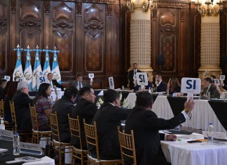 Primera reunión del Consejo Nacional de Desarrollo Urbano y Rural (Conadur) durante el gobierno de Bernardo Arévalo. Foto: Gobierno de Guatemala