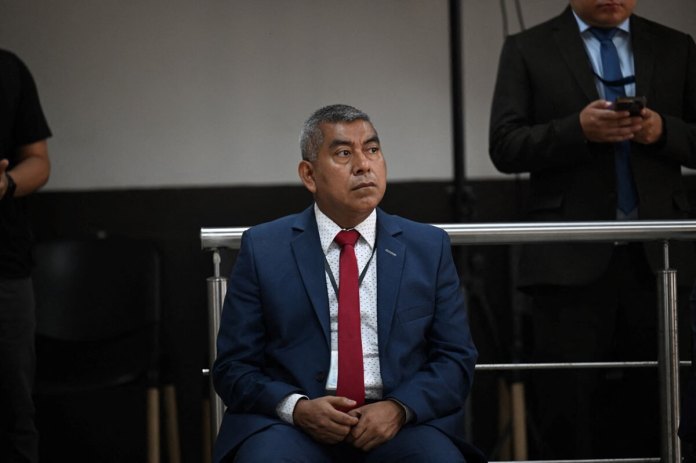 El jefe de la Fiscalía Especial contra la Impunidad, Rafael Curruchiche. Foto La Hora / AFP.