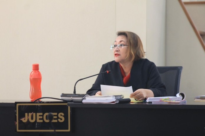 La audiencia se tramitó a puerta cerrada a cargo de la jueza Abelina Cruz Toscano. Foto: La Hora