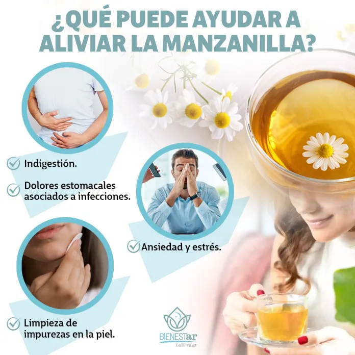 ¿Qué puede ayudar a aliviar la manzanilla?