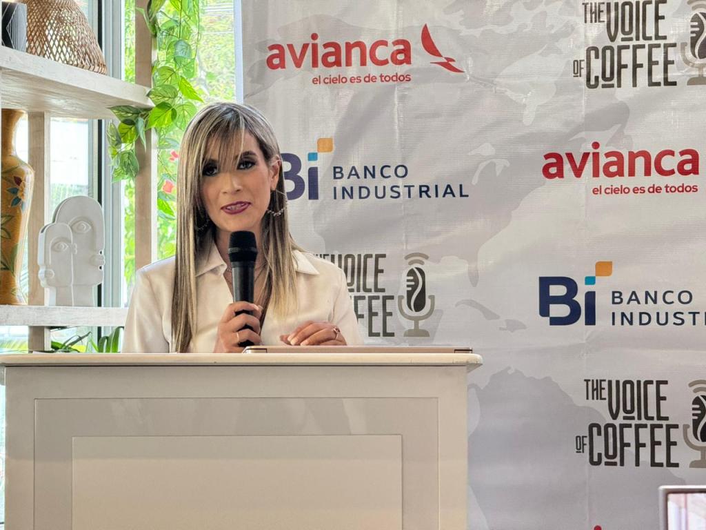 Maricarmen Fuentes, representante de The Voice of Coffee, comentó que esta era una oportunidad para promocionar el café de Guatemala. (Foto La Hora: Marysabel Aldana)