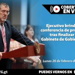 El Organismo Ejecutivo brinda una conferencia de prensa tras haber finalizado la reunión del Gabinete de Gobierno. Diseño: Alejandro Ramírez/La Hora