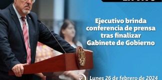 El Organismo Ejecutivo brinda una conferencia de prensa tras haber finalizado la reunión del Gabinete de Gobierno. Diseño: Alejandro Ramírez/La Hora