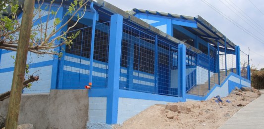 Foto Facebook Trabajos realizados en un centro educativo en el interior del país.