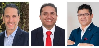 Jean Paul Briere, Miguel Angel Moir y Carlos Sandoval buscan la Gobernación del Departamento de Guatemala. Fotos: Facebook/La Hora