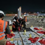 La PNC informó de una incautación en un procedimiento que inició la noche del viernes y continúa este sábado. Foto: PNC/La Hora