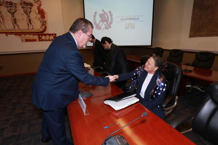 Consuelo Porras asistió a una reunión de Gabinete de Gobierno, el 29 de enero, pero se retiró a los 15 minutos de iniciada. Foto: Gobierno de Guatemala/La Hora