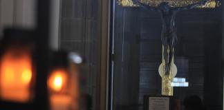 El Cristo Negro de Esquipulas cumple 428 años de estar en la Basílica. (Foto La Hora: José Orozco)