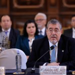 El presidente Bernardo Arévalo en la actividad realizada este día.