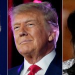 En esta combinación de fotos: el presidente Joe Biden (i) habla en Salt Lake City el 10 de agosto de 2023; el expresidente Donald Trump habla en Las Vegas el 8 de julio de 2023 y la exembajadora ante la ONU Nikki Haley habla en Columbia, Carolina del Sur de 2024. (Foto AP)