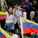 En esta imagen de archivo, la candidata de la coalición opositora a la presidencia de Venezuela, María Corina Machado, habla a sus seguidores en un acto de campaña en Caracas, Venezuela, el 23 de enero de 2024. (AP Foto/Jesús Vargas, archivo)