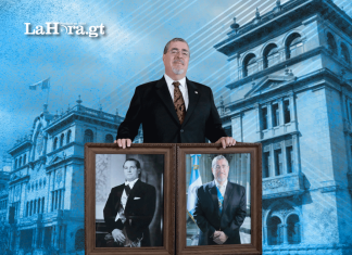 En la foto, Bernardo Arévalo, presidente de Guatemala. Diseño: Roberto Altán/La Hora