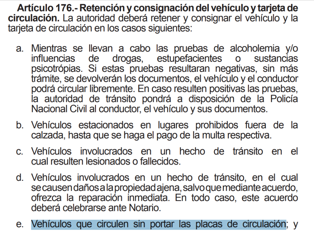 El no portar placas puede implicar en la retención y consignación del vehículo. Foto: captura de pantalla/La Hora