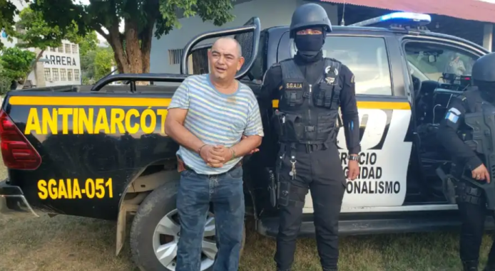 Haroldo Jeremías Lorenzana Cordón cuando fue capturado en noviembre 2019. (Foto: PNC)