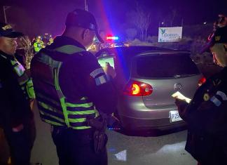 El operativo contra las carreras clandestinas incluyó 10 autopatrullas, 6 motocicletas y 46 agentes. (Foto La Hora: Cortesía, PNC)