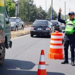Puesto de control del Departamento de Tránsito de la Policía Nacional Civil (Tránsito-PNC). Foto: Tránsito-PNC
