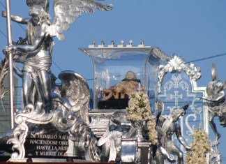 La alegoría del anda de este año, hace referencia a la humildad de Cristo para entregar su vida por la humanidad. Foto: José Orozco