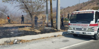 En distintas partes del país, brigadas forestales de varias instituciones combaten las llamas. Foto: Conred