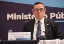 El secretario general del MP, Ángel Pineda, fue sancionado por primera vez por EE. UU. en 2021. Créditos: MP / La Hora.