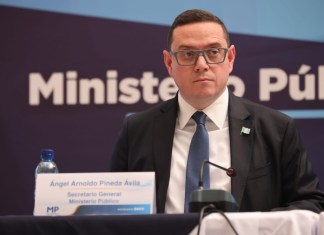 El secretario general del MP, Ángel Pineda, fue sancionado por primera vez por EE. UU. en 2021. Créditos: MP / La Hora.