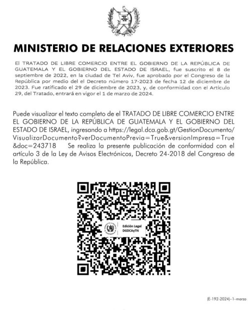 Foto: Comunicado Ministerio de Relaciones Exteriores