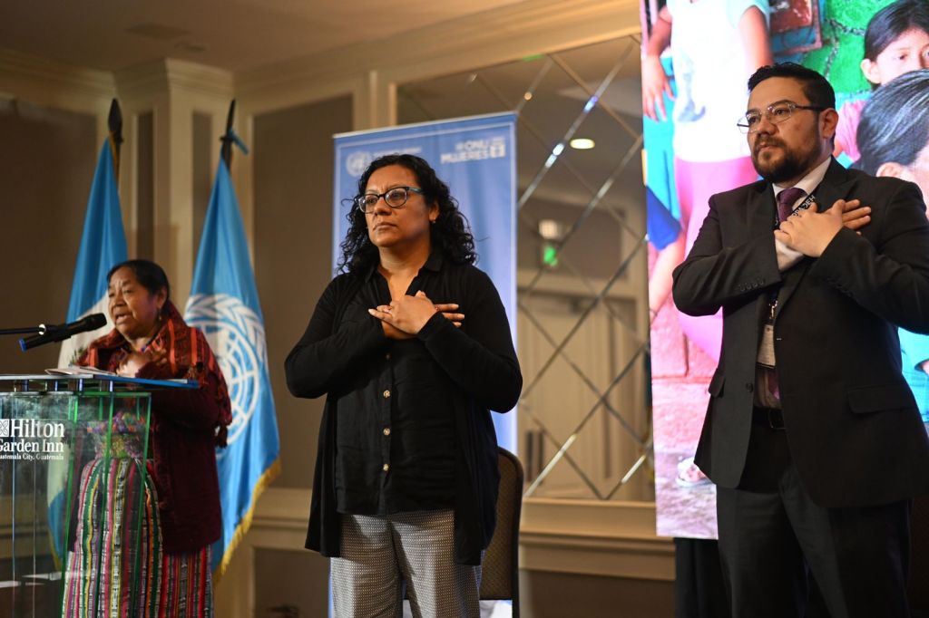 En la actividad organizada por ONU Mujeres hubo cuatro paneles facilitados por especialistas de diferentes sectores. Foto: Naciones Unidas en Guatemala