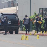 El Ministerio Público recaba evidencias en el lugar del ataque en contra de la fiscal del MP Miriam Reguero ocurrido en zona 9. Foto: José Orozco/La Hora