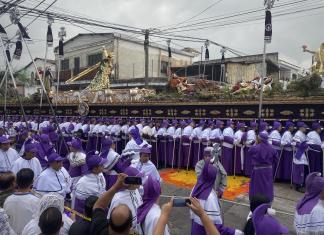 En 1677 se estableció que Jesús Cristo Rey saldría cada Jueves Santo. (Foto La Hora: José Orozco)