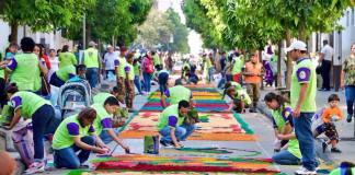 La alfombra es conocida como la más grande de Guatemala. Foto: Facebook Municipalidad de Guatemala, de 2018/La Hora